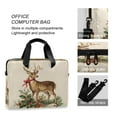 thumbnail image 4 of 16" Laptop Briefcase for Work Travel Laptop Shoulder Bag Carrying Handbag Laptop Case Christmas Deer with Greenery, 4 of 8