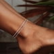 thumbnail image 2 of Pulseras de tobillo para mujer - Tobilleras de oro/plata de 14 quilates para mujer Juego de tobilleras impermeables para mujer Serpiente/Cubano/Clip/Caja/Bloque, 2 of 4