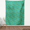 thumbnail image 4 of Ambesonne Animal Fabric by the Yard Upholstery, Abstract Polygon Mountain, 10 Yards, Sea Green Dark Turquoise, 4 of 5