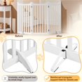 thumbnail image 4 of Yaheetech 3 Panel Freestanding Wooden Pet Puppy Fence with Door, White, 4 of 7