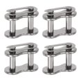 thumbnail image 1 of Unique Bargains 4Pack #60 Chain Master Connector Link Roller 3/4' Pitch Stainless Steel for 12A Chain, 1 of 6