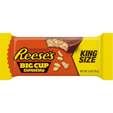 Reese's Crunchy Big Cup King Size Peanut Butter Cups, 2.8 oz