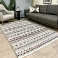 thumbnail image 2 of Alfa Rich 3x10 Red Gray Area Rugs for Living Bedroom Aztec Cotton Washable Pet Friendly Runner, 2 of 5