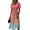 Watermelon Red, variant on Minjewel Women's Gradient V-Neck Short Sleeve Ombre Shift Mini Dress - Summer Casual Beach Outfit, Loose Flowy Party Dress, Comfy Vacation Top,Watermelon Red,2XL