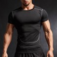 thumbnail image 3 of Haitryli Mens Swimming Rash Guard Shirts UPF 50+ Sun Protection T Shirt Quick Dry Swim Top Beachwear Black M, 3 of 6