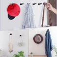 thumbnail image 4 of Black - 10 Hat Racks, Baseball Cap Wall Hanging, Glued Hat Rack, Hat Towel Rack, Door Organizer, Piece, 4 of 5