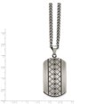 thumbnail image 3 of Collier en Acier Inoxydable Brossé avec CZ Noir 22 Po, 3 of 3