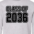 thumbnail image 4 of Inktastic Class of 2036 in Black Outlined Text Long Sleeve Youth T-Shirt, 4 of 5