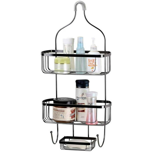 Home Basics Black Shower Caddy Large