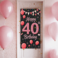 thumbnail image 6 of Pink Glittery 40 Birthday Banner with Balloons Fireworks and Cake Background Backdrop for Birthday Party Photography Props Party Decorations Happy Birthday Celebration Decor, 6 of 6