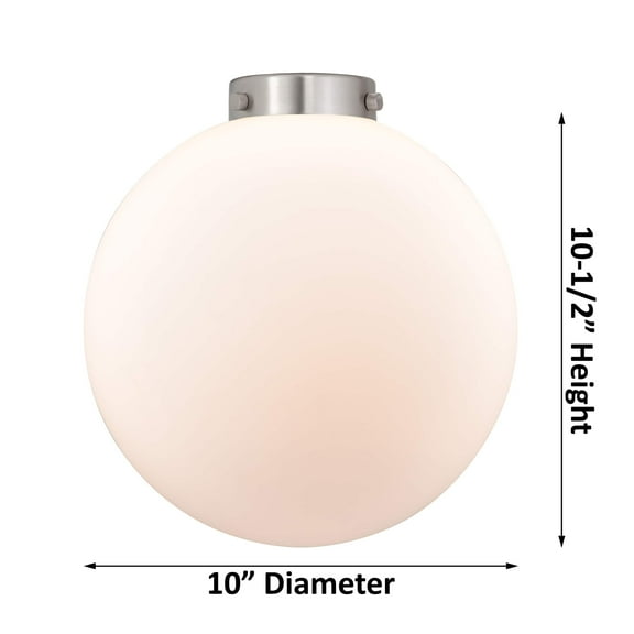 Innovations Lighting  Caden Beacon - 1 Light 10" Flush Mount Antique Brass/Clear