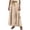 Beige2, variant on Women's Linen Culotte Skirt, High Waist Loose Casual Maxi Skirt, 1PC, M-XXL