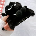 thumbnail image 2 of Dteck Case for iPhone 11, Girly Faux Fur Case Fluffy Furry Shockproof Protective Phone Cover for Apple iPhone 11,Black, 2 of 6