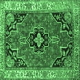 thumbnail image 1 of Ahgly Company Indoor Square Oriental Emerald Green Traditional Area Rugs, 6' Square, 1 of 4