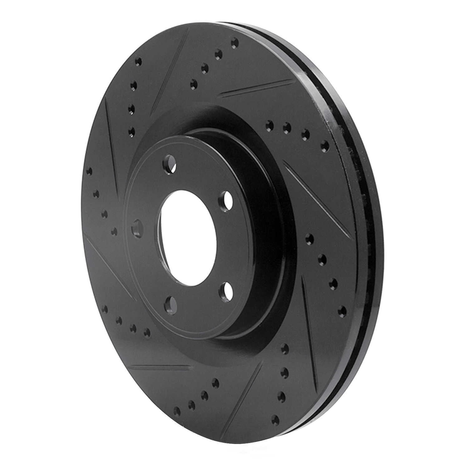 Dynamic Friction Company 633-54089L DFC Brake Rotor - Drilled And Slotted - Black