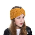 thumbnail image 3 of PMVFHDE Women Winter Headband Wide Knit Ear Warmer Head Wrap for Sports Outdoor Activities Cold Weather Soft Lined Yellow, 3 of 8