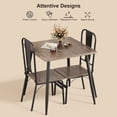 thumbnail image 5 of Aiho 3-Piece Kitchen Table and Chairs for Home  - Gray, 5 of 10