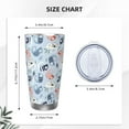 thumbnail image 4 of Vsdgher Cute Chameleons On Blue 20 Oz Stainless Steel Vacuum Insulated, Travel Mug Coffee Cup for Home, Office, Outdoor Works Great for Ice Drinks and Hot Beverage -Straw Two-piece Set, 4 of 8