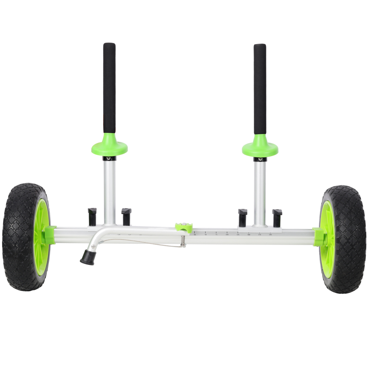 Sit On Top Kayak Cart Heavy-Duty Plug-in Kayak Dolly with 10 Inch PU Wheels Width Adjustable for Kayak Transport