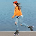 thumbnail image 3 of OUYI Flash Wheels Classic High-Top Roller Skates, With a Skate Bag Included (Black,Women 9/Men 7.5), 3 of 10