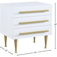 thumbnail image 5 of Meridian Furniture Marisol Table de Chevet Contemporaine Finition Blanche Riche, 5 of 5