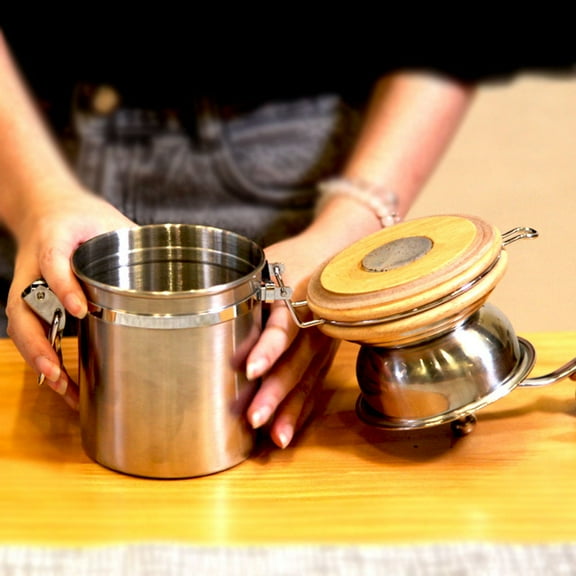 MLINS Manual Coffee Bean Mill Stainless Steel Kitchen Tool for Easy Grinding and Fresh Coffee Powder  Silver