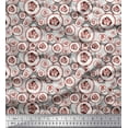 thumbnail image 1 of Soimoi Red Cotton Jersey Fabric Cucumber Vegetable Print Fabric by Yard 58 Inch Wide, 1 of 3