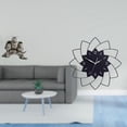 thumbnail image 2 of Adorno de mesa con escultura moderna de búho y reloj de pared acrílico con forma de flor. Decoración para sala de estar, oficina o dormitorio., 2 of 8