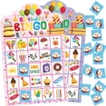 thumbnail image 1 of Juego de bingo Fancy Land Birthday para 24 jugadores con tarjetas y fichas, 1 of 9