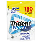 Trident White Peppermint Sugar Free Gum, 180 Pieces