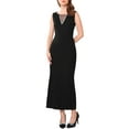 thumbnail image 2 of INSPIRE CHIC Women's Sleeveless Formal Dress Mesh V Neck Cocktail Evening Wedding Guest Maxi Dress S Black, 2 of 6