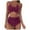 Burgundy, variant on Elainilye Fashion Swimming Suits for Women Sexy Soild Print Bikini Set Push Up Bathing Swimwear High waist Swimsuit,Green