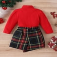 thumbnail image 2 of Girls‘ 2 Piece Set  Christmas Long Sleeve Tops and Plaid Skirt, 2 of 9