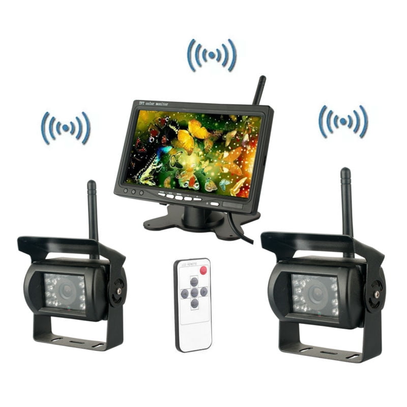 7" with Monitor Wireless Dual Backup Cameras Parking Assistance Night