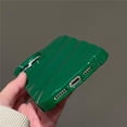 thumbnail image 7 of Compatible for iPhone 12/12 Pro Case 3D Fold Wave Cute Sparkle Glitter Fashion Luxury Soft TPU Shockproof Protect Women Girl Teen Phone Case for iPhone 12/12 Pro 6.1''-Ancient Green, 7 of 7