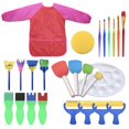 thumbnail image 1 of 25PCS Sponge Painting Brushes Kit Assorted Paint Craft Brush Paint Sponge Tool, 1 of 10