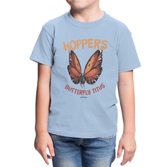 Disney Pixar Hoppers Butterfly Titus Flies Youth T Shirt (Light Blue, XS-XL)