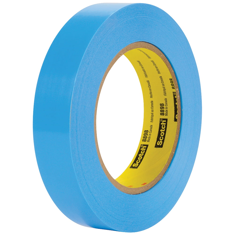 1 ROLL 3M SCOTCH 8898 BLUE POLY STRAPPING ADHESIVE TAPE 1" X 60 YDS 