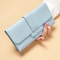 thumbnail image 5 of JVBTVB Women's Leather Look Long Zip Around Wallet RFID Blocking Large Capacity Clutch Wristlet Multifunctional Folding Flap Card Holder For Travel Work Daily Use, 5 of 9