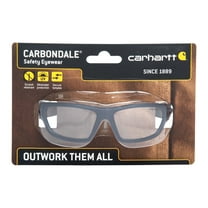 Carhartt CHB210DCC Carbondale SAFETY Glasses, Black/Tan Frame, Clear Lens