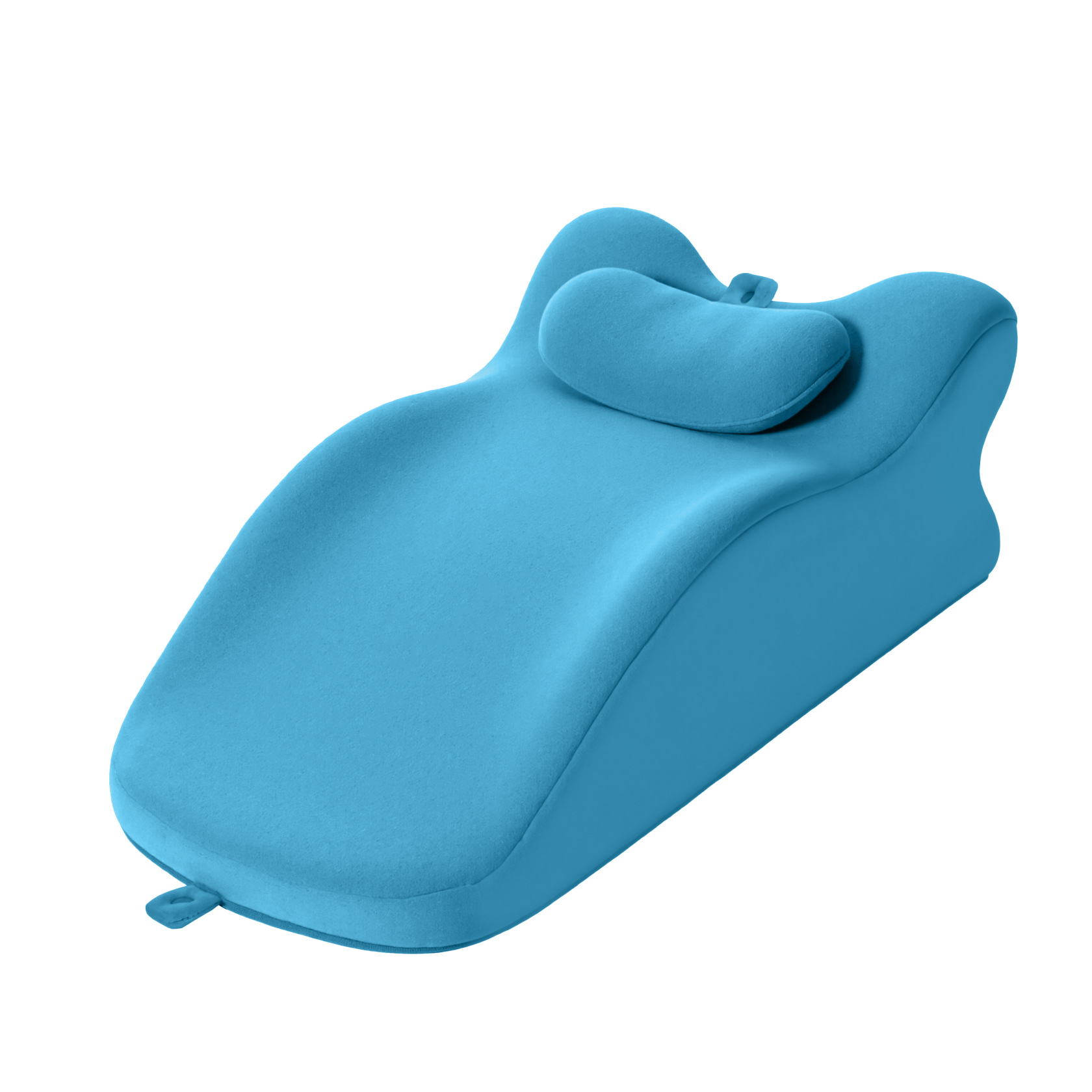 Multifunctional Ergonomic Wedge Pillow with Spinal Posture Support,Memory Foam Wedge Pillow with 40° Angle Tilt Design,Prone Pillow with Removable Cover and Small Headrest,for Home Office,Blue