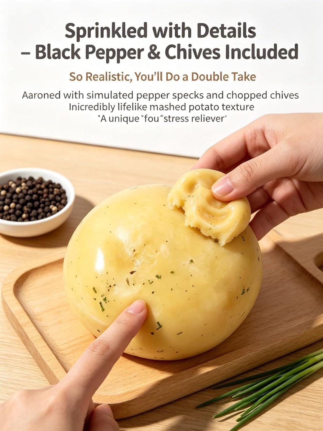2026 Upgraded Non-Rebound Potato Stress Ball, Soft Silky Texture Squishy Toy, Unique Gift for Stress Relief (1Pcs)