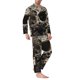 thumbnail image 2 of Balery Vintage Pattern Flower Skull Pijama para Hombre de Dos Piezas con Manga Larga, Conjunto de Dormir y Descanso Suave con Bolsillos-Medium, 2 of 7