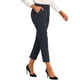 thumbnail image 4 of Pantalones de trabajo de mujer Inspire Chic de cintura alta con elástico en la parte posterior, largo hasta el tobillo, talla XL, azul oscuro liso, 4 of 6