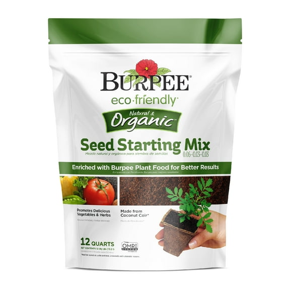 Burpee Eco-Friendly Natural & Organic Seed Starting Mix, 12 Quart Soil