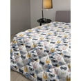 thumbnail image 2 of Leaves Down Alternative Comforter, Repeating Seasonal Autumn Motifs with Polka Dots, Microfiber Quilt for All Season, 5 Sizes, White Pale Orange, by Ambesonne, 2 of 3