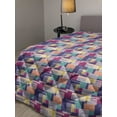 thumbnail image 2 of Abstract Down Alternative Comforter, Vintage and Chevron Like Random Zigzags Geometrical Repetitive Illustration, Microfiber Quilt for All Season, 5 Sizes, Sky Blue Dimgray, by Ambesonne, 2 of 3