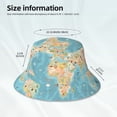 thumbnail image 3 of Kdxio Reflective Bucket Hat - World Map With Animals 1 Print Bucket Hat for Men,Women, 3 of 6