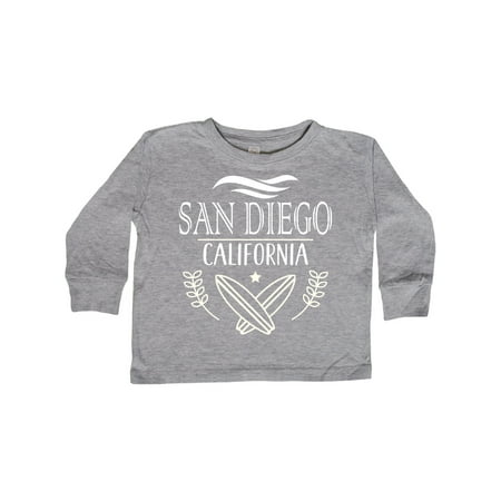 

Inktastic San Diego California Cute Surfing Gift Toddler Boy or Toddler Girl Long Sleeve T-Shirt