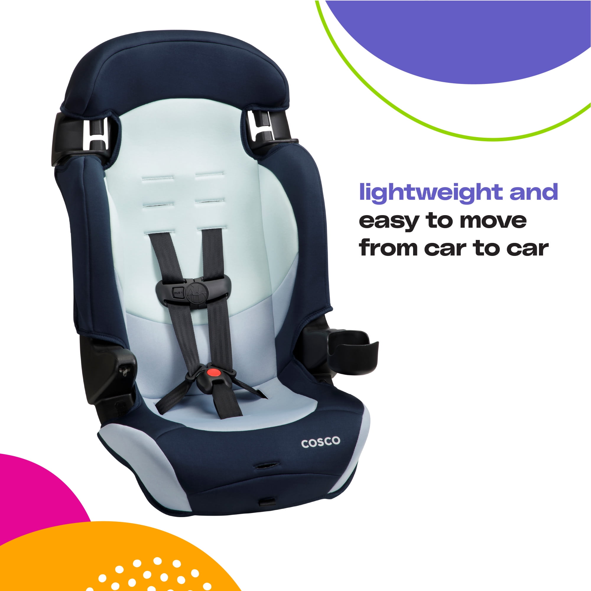 Cosco Kids Finale DX 2-in-1 Booster Car Seat, Organic Waves